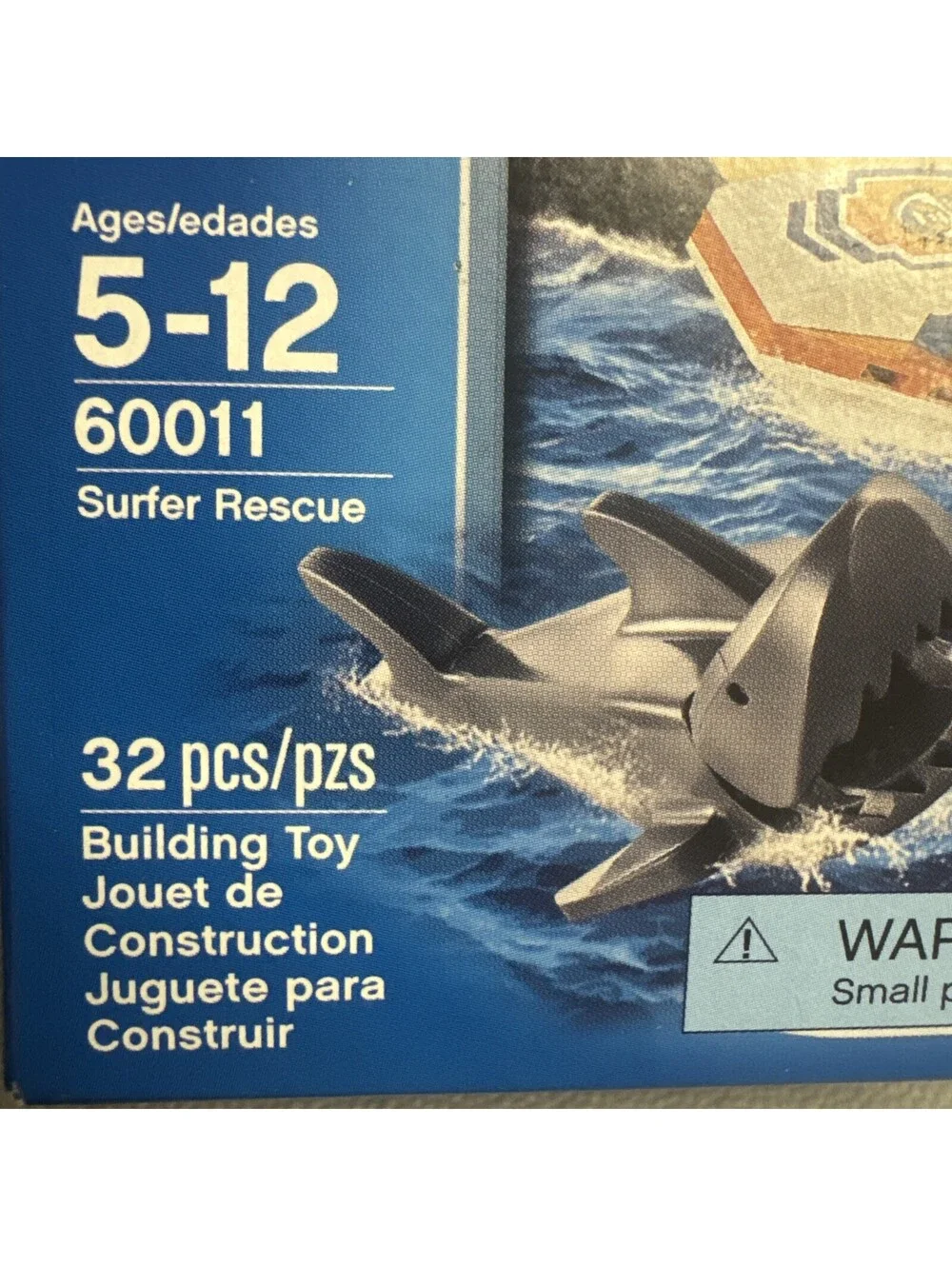 LEGO City: Surfer Rescue 60011 New Sealed Retired Shark Boat Surf Board Box 32pc